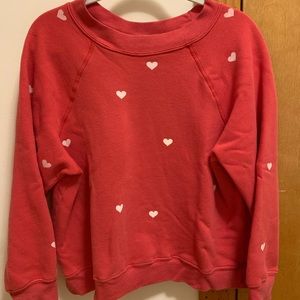 Wildfox heart print crewneck sweatshirt